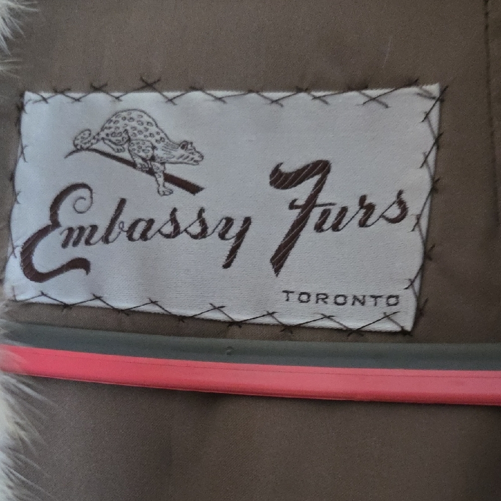 Cream and Brown Ski Snow Jacket Luxurious Texture